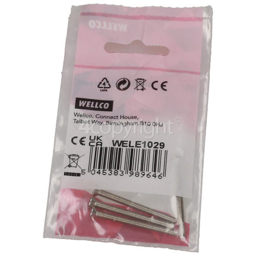 Wellco 38mm Nickel Plated Screws (Pack Of 4)