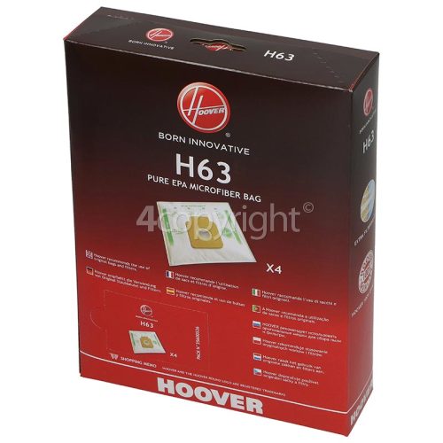 Hoover H63 Pure Hepa Filtration Bags (Box Of 4)