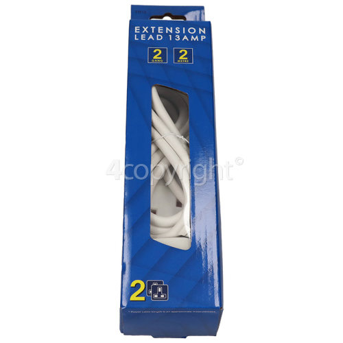 2 Gang 2m Socket Extension Lead - UK Plug