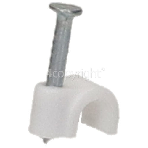 Wellco Pack Of 20 4mm Round Cable Clips - White