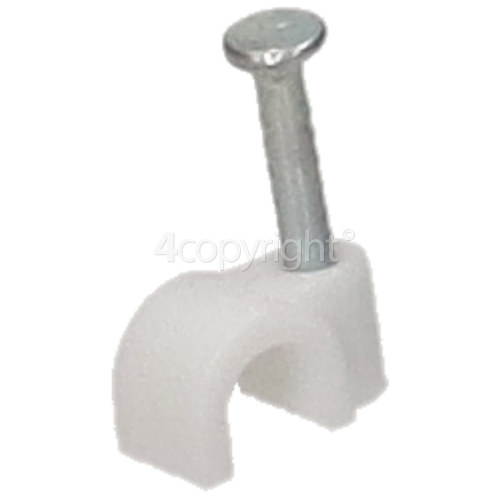 Wellco Pack Of 20 4mm Round Cable Clips - White
