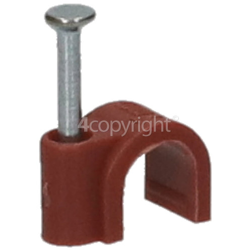 Wellco Pack Of 20 7mm Co-Axial Cable Clips - Brown