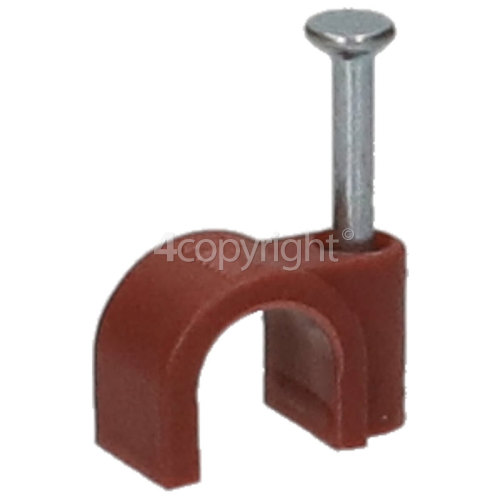 Wellco Pack Of 20 7mm Co-Axial Cable Clips - Brown