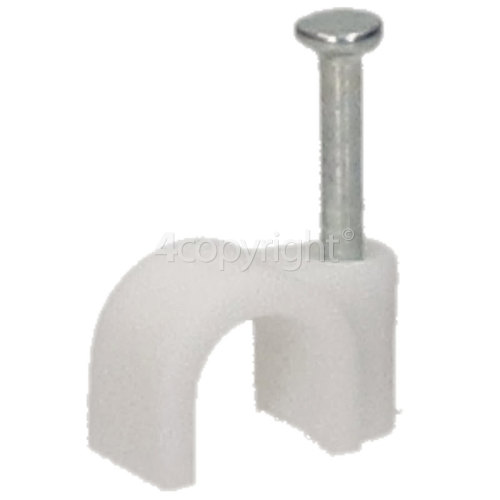 Wellco Pack Of 20 7mm Co-Axial Cable Clips - White