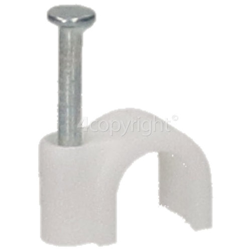 Wellco Pack Of 20 7mm Co-Axial Cable Clips - White