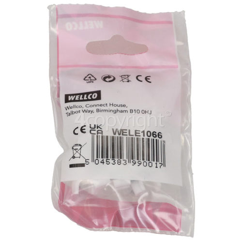 Wellco Pack Of 20 7mm Co-Axial Cable Clips - White
