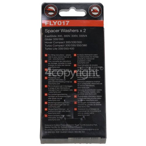 Flymo Vision Compact 380 FLY017 Spacer Washers