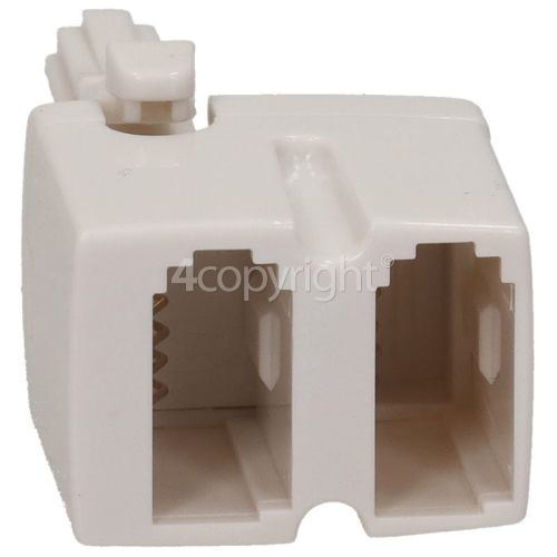 Wellco Telephone 2 Way Adaptor - White