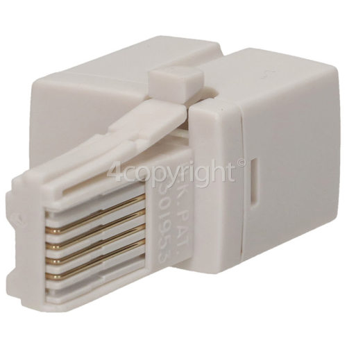 Wellco Telephone 2 Way Adaptor - White