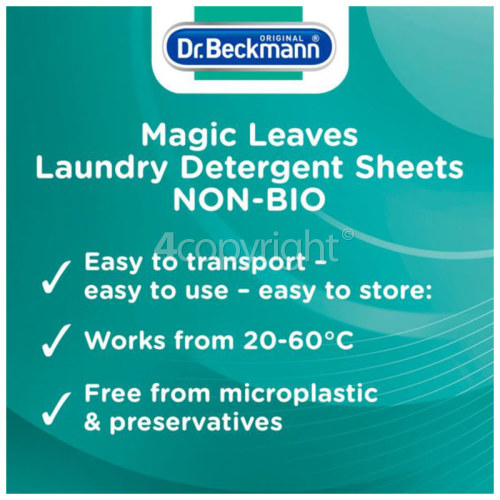 Dr.Beckmann Magic Leaves Non-Bio Laundry Detergent Sheets - 25 Sheets