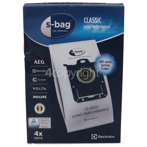 Electrolux E201B S-Bag Classic Paper Bag (Pack Of 4)