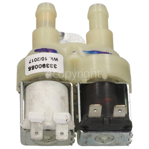 Hoover Cold Water Double Inlet Solenoid Valve : 90Deg. With 12 Bore Outlets