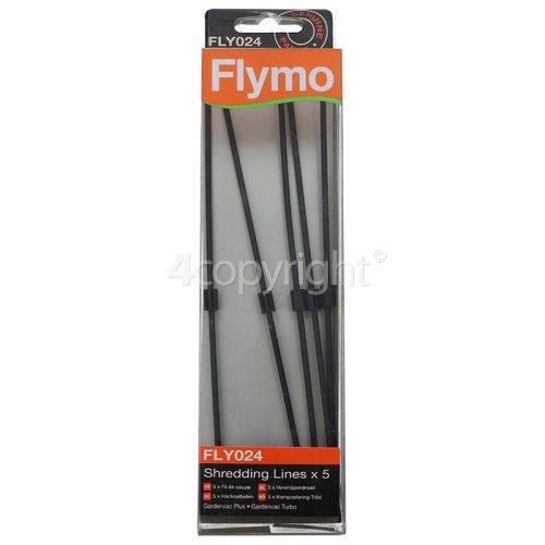 Flymo GARDEN VAC 1600 PLUS FLY024 Shredding Line - Pack Of 5