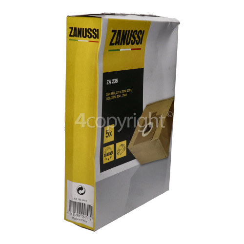 Zanussi-Electrolux ZA236 Paper Bags (Pack Of 5)