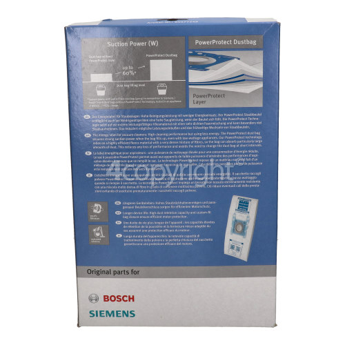 Bosch Neff Siemens PowerProtect Type G All Plus Dust Bag Filter Set Spares Parts Accessories for your household appliances 4ourhouse