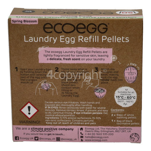 Ecoegg Washing Machine Spring Blossom Laundry Egg Refill Pellets - 50 Washes