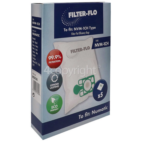 Filter-Flo NRV200-22 NVM-1CH Filter-Flo Synthetic Dust Bags (Box Of 5)