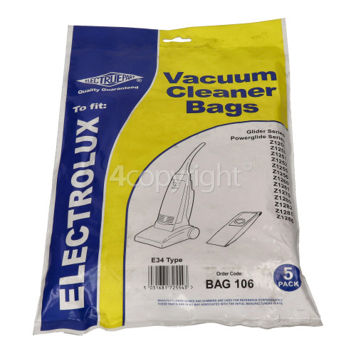 Electrolux E34 Dust Bag (Pack Of 5) - BAG106