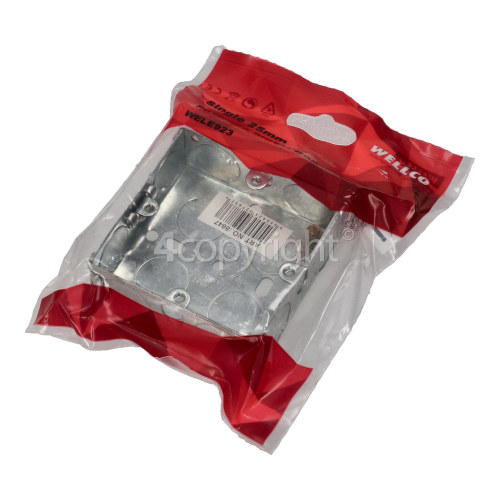 Wellco Single 25mm Pattress Metal Box