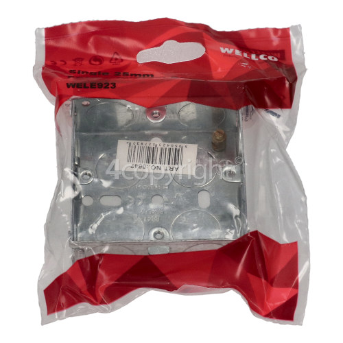 Wellco Single 25mm Pattress Metal Box