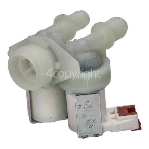 AEG Cold Water Double Solenoid Inlet Valve : 180Deg. With Protected (push) Connectors