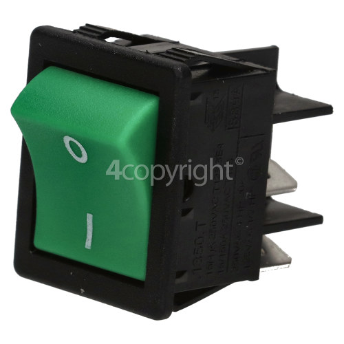 Numatic Vacuum Green On/Off Rocker Switch : 4TAG