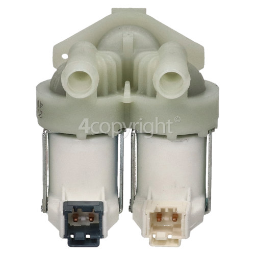 Hotpoint WF541P Cold Water Double Inlet Solenoid Valve : 180Deg. With 12 Bore Outlets & Protected (push) Connectors