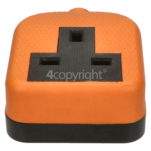 Wellco 13A Single Trailing Socket Rubberised - Orange