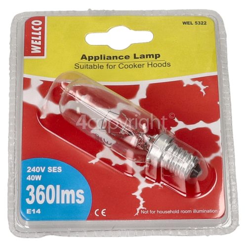 Hoover 40W Cooker Hood Lamp SES/E14 240V | hooverspares.co.uk 