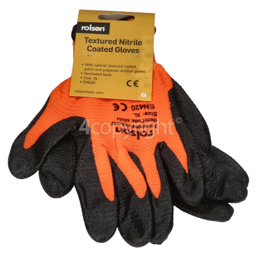 Rolson Textured Nitrile Coated Work Gloves (Large)