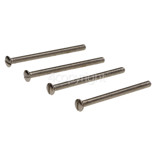 Wellco 50mm Nickel Plated Screws (Pack Of 4)