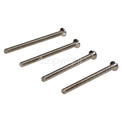 Wellco 50mm Nickel Plated Screws (Pack Of 4)