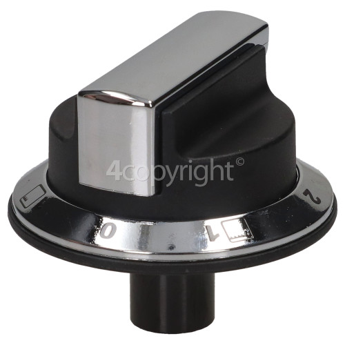 Rangemaster 91780 PROFESSIONAL PLUS 110 IND. BLACK Grill Control Knob - Black / Silver