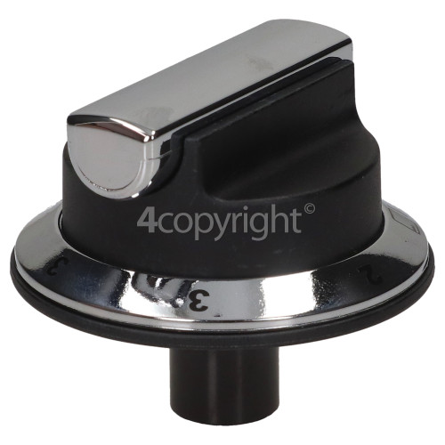 Rangemaster 91780 PROFESSIONAL PLUS 110 IND. BLACK Grill Control Knob - Black / Silver
