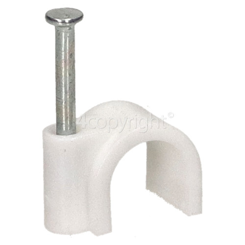 Wellco Pack Of 20 10mm Round Cable Clips - White