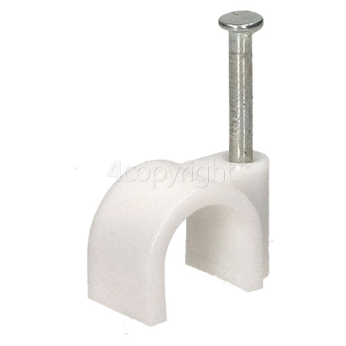 Wellco Pack Of 20 10mm Round Cable Clips - White