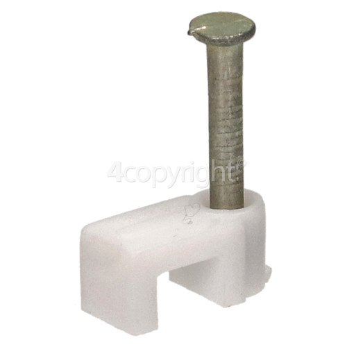 Wellco 4mm Flat Cable Clips - White