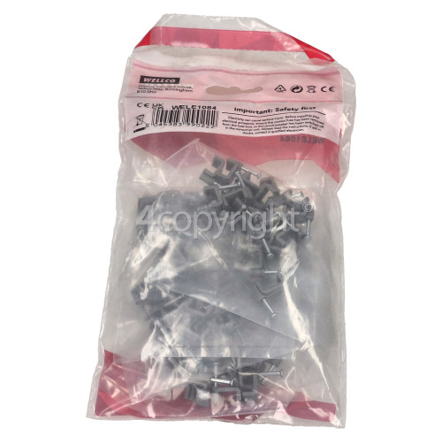 Wellco Pack Of 100 2.5mm Twin & Earth Cable Clips
