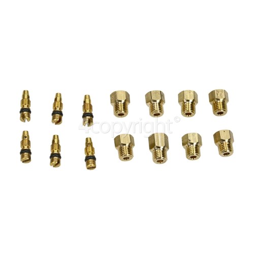 Rangemaster Injector Conversion Kit : Natural Gas To LPG Plus Technical Bulletin &ndash; Jets & Screw Sizes