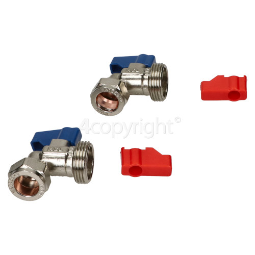 Hose Taps Angled (1 Pair) (for Plumbing In Your Appliances )