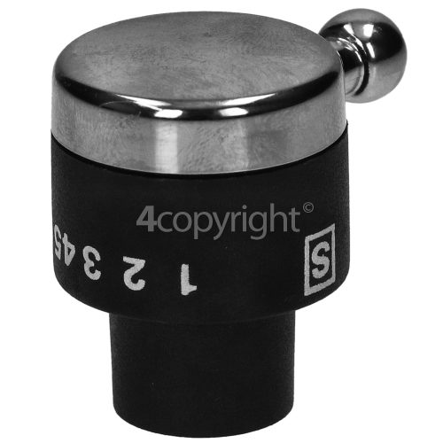 Rangemaster Grill Control Knob -6mm Chrome/black