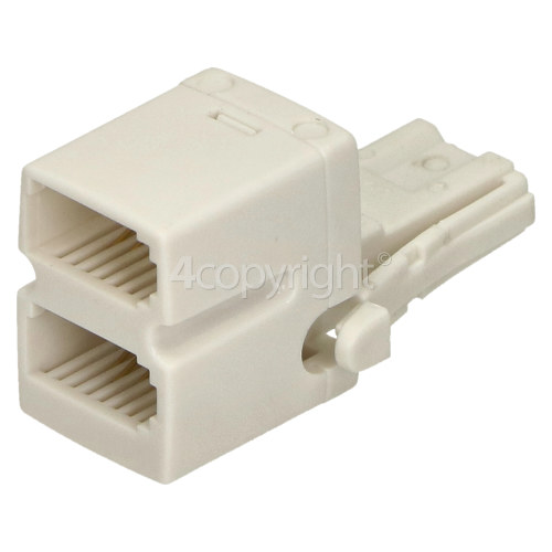 Wellco Telephone 2 Way Adaptor - White