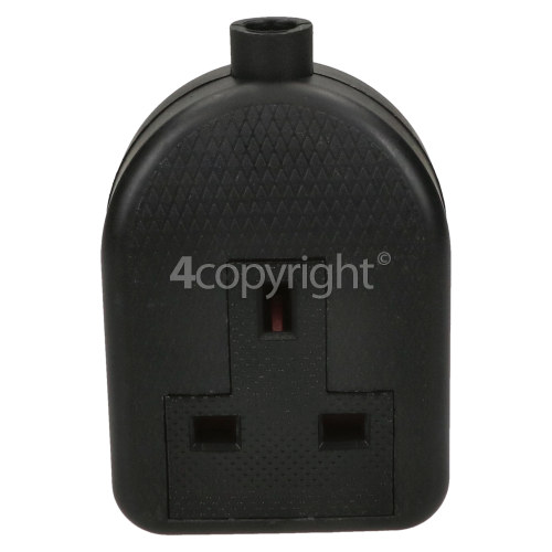 13A Single Trailing Socket Rubberised - Black