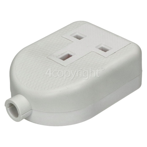 Wellco 13A Single Trailing Socket Rubberised - White