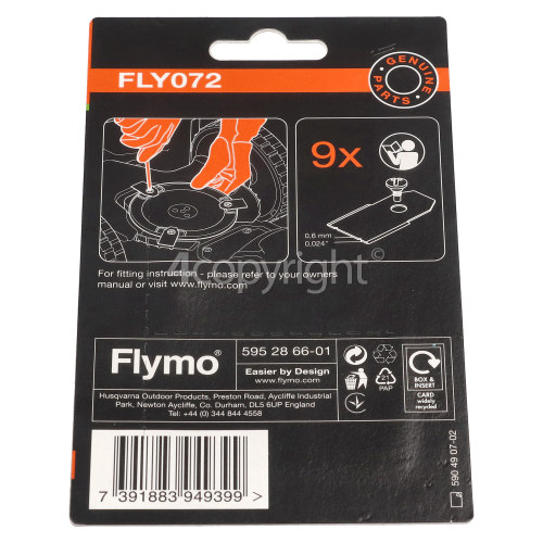 Flymo EasiLife 350 Blades, Pack Of 9