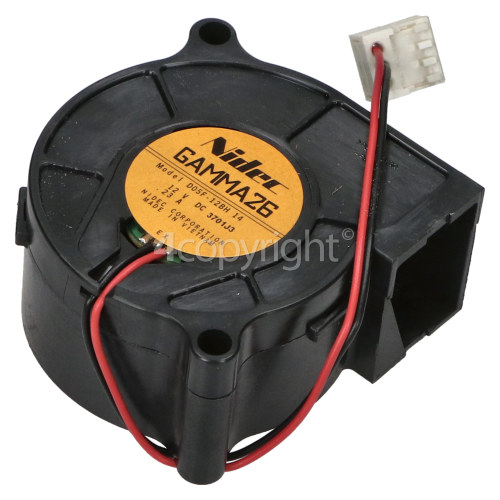 Rangemaster 91780 PROFESSIONAL PLUS 110 IND. BLACK Fan Motor Assy. / Additional Converter : Nidec Gamma26. 12V DC ( Model D05F-128H 14 )