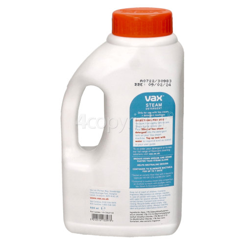 Vax Steam Mop Steam Detergent - 500ml