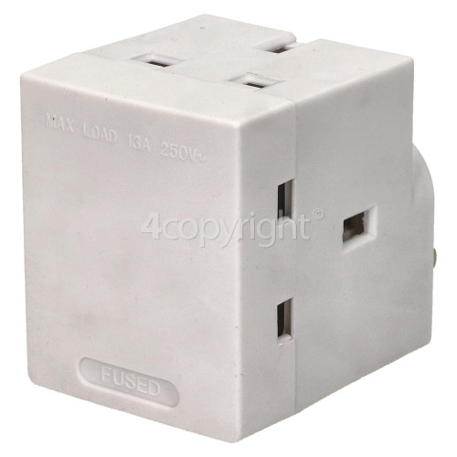 13A 3 Way Fused Adaptor