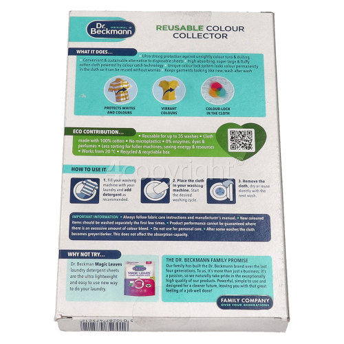 Dr.Beckmann Reusable Colour Collector Cloth - 30 Washes