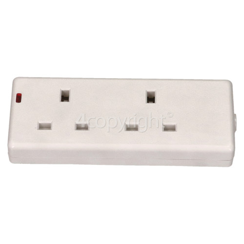 Wellco 2 Gang Trailing Socket With LED